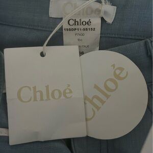 NWT CHLOE Cropped Straight-leg Jeans Chambray Size 36 / US 6